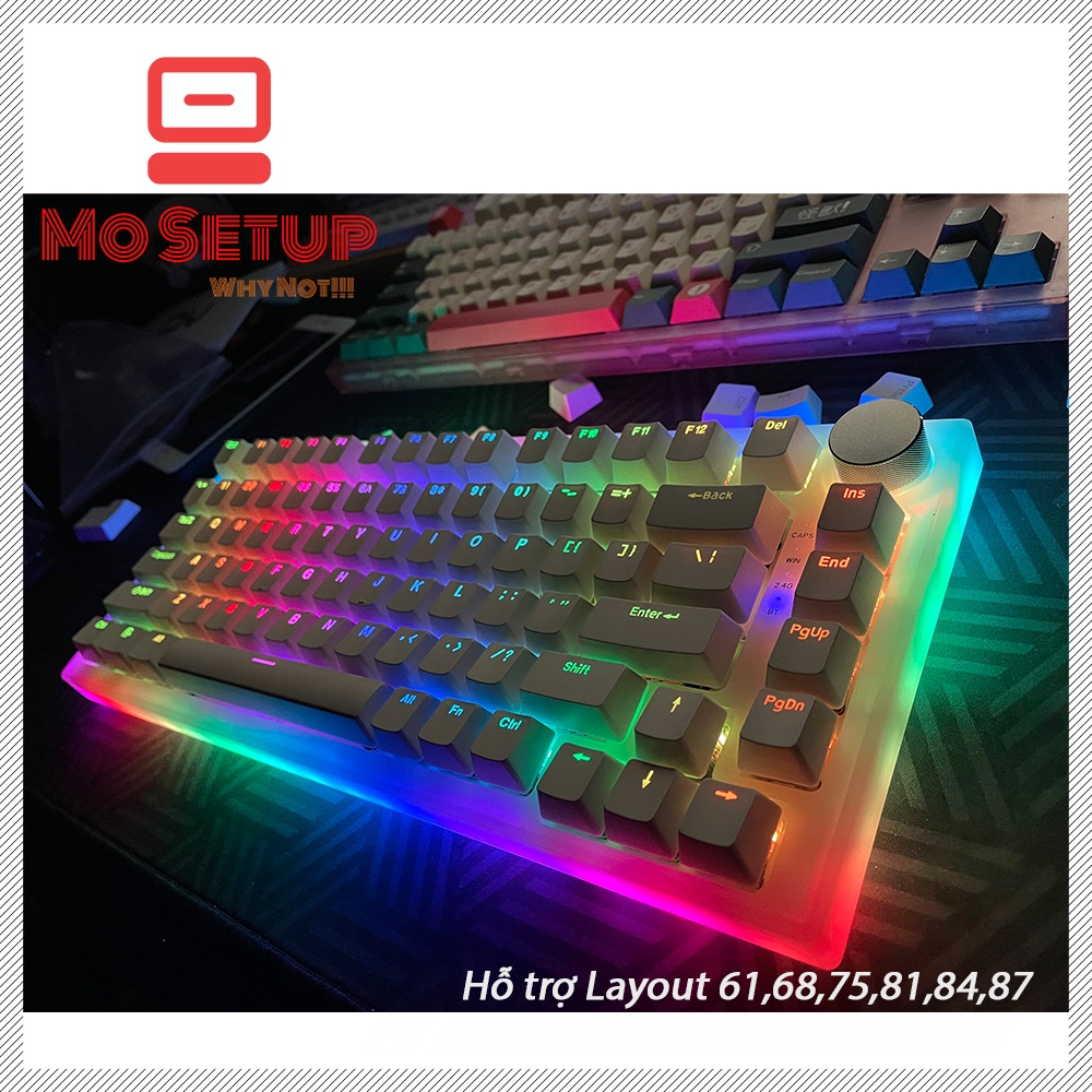Bộ nút bàn phím cơ xuyên led - Keycap xuyên led dành cho bộ 61,68,75,81,84,87 phím