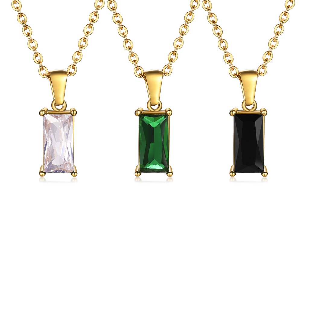 Vnox Vòng cổ Mạ Vàng 20&quot; Đính Đá Zircon