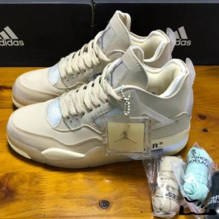 Giày  Jordan 4, Giày Sneaker JD4 Màu Vàng KemThời Trang Nam Nữ Full Box+Bill | BigBuy360 - bigbuy360.vn