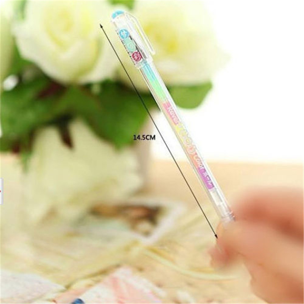 Bút Bi Nhiều Màu Sắc 6 Trong 1 Trang Trí Đa Dụng