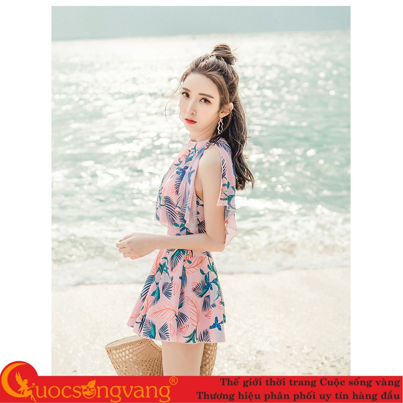 Váy đầm bơi hoa váy đầm đi biển liền thân GLSWIM082 Cuocsongvang