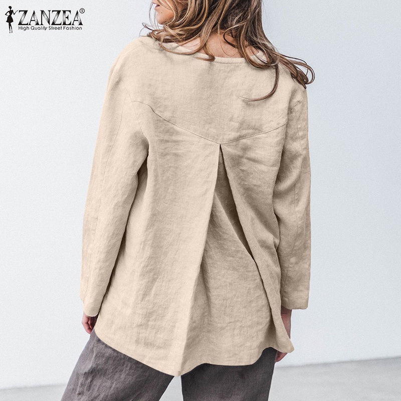 Áo nữ ZANZEA tay dài cổ chữ v thời trang quyến rũ