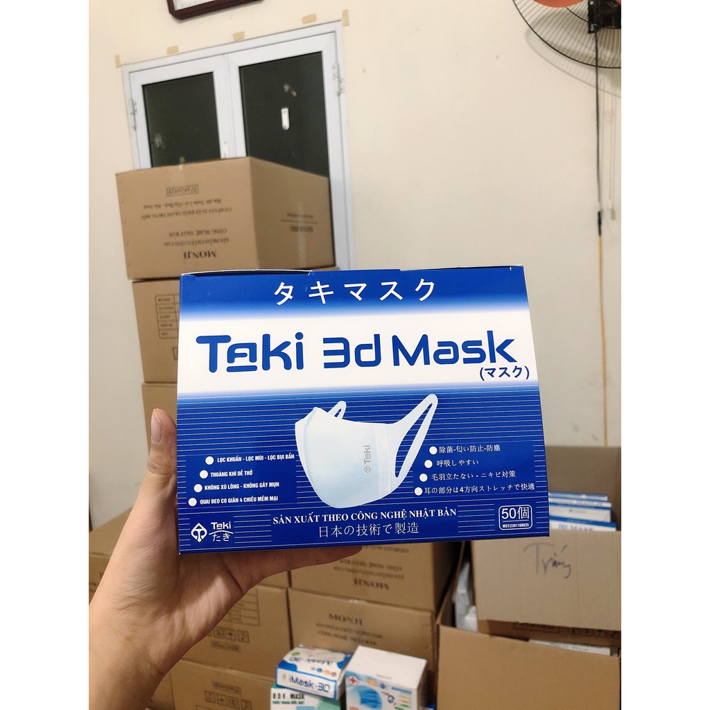 Khẩu Trang 3D Mask Công Nghệ Taki Nhật Bản - Hộp 50 Chiếc