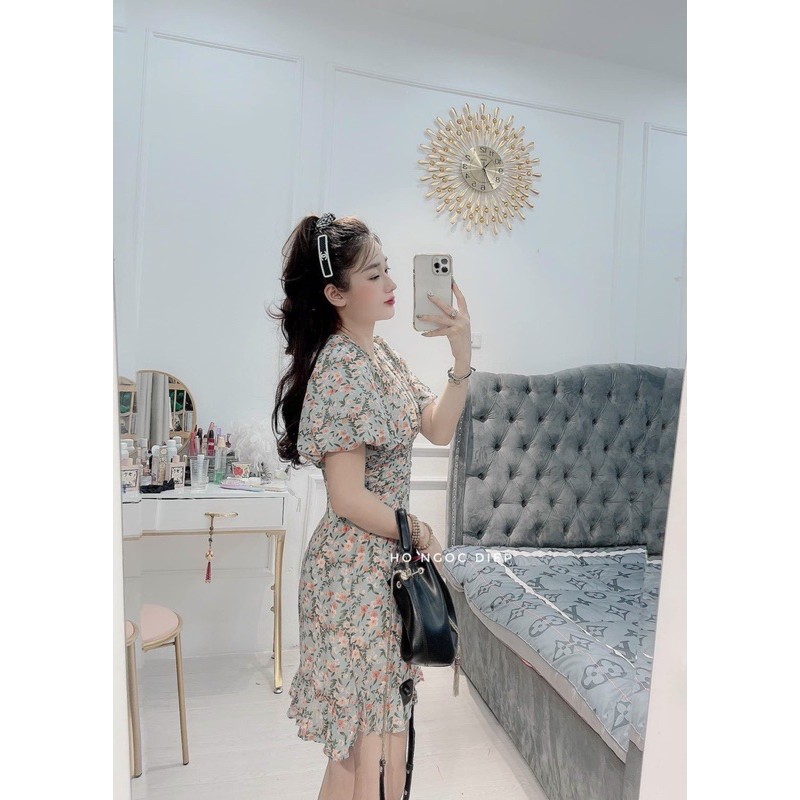 [Rẻ Vô Địch]  Xinh như nàng thơ là đây ạ   Váy hoa nhí e về hàng , Hàng may kỹ 2 lớp , chuẩn l1