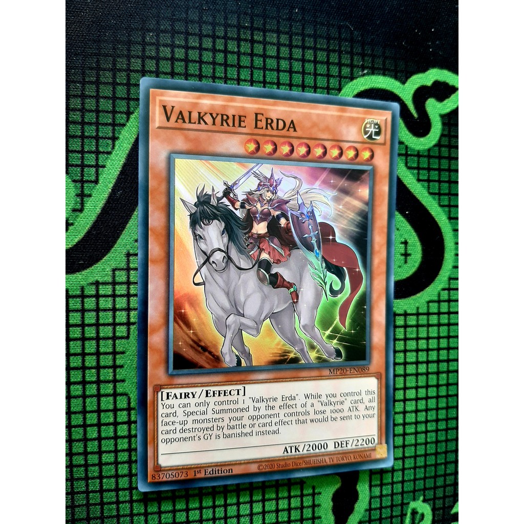 [ ĐỖ LẠC SHOP ] THẺ BÀI YUGIOH Valkyrie Erda - MP20-EN089 - Super Rare 1st Edition