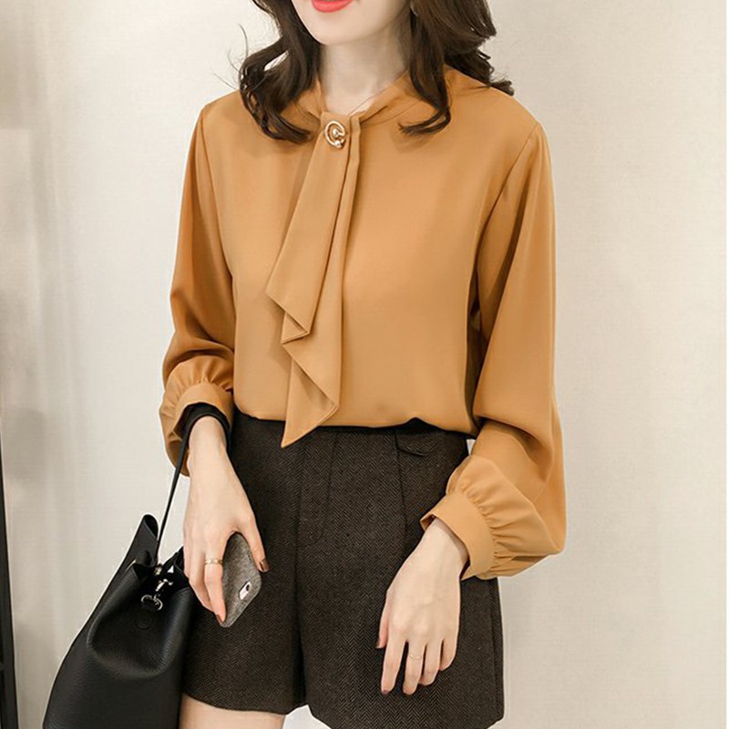 FREESHIP ĐƠN 99K_ Áo kiểu tay dài chất Chiffon có size lớn