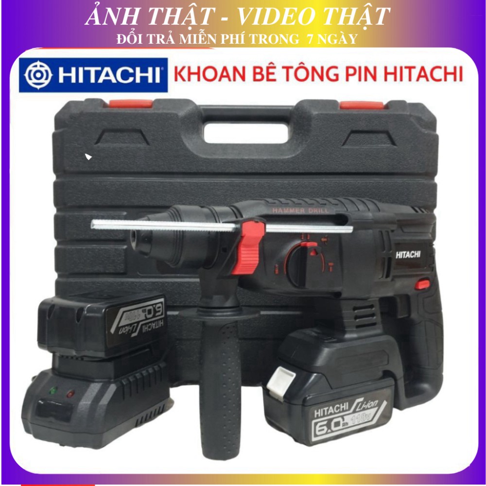 [Cao Cấp] KHOAN BÊ TÔNG HITACHI BẰNG PIN KHÔNG CHỔI THAN [Hàng Cao Cấp] ...