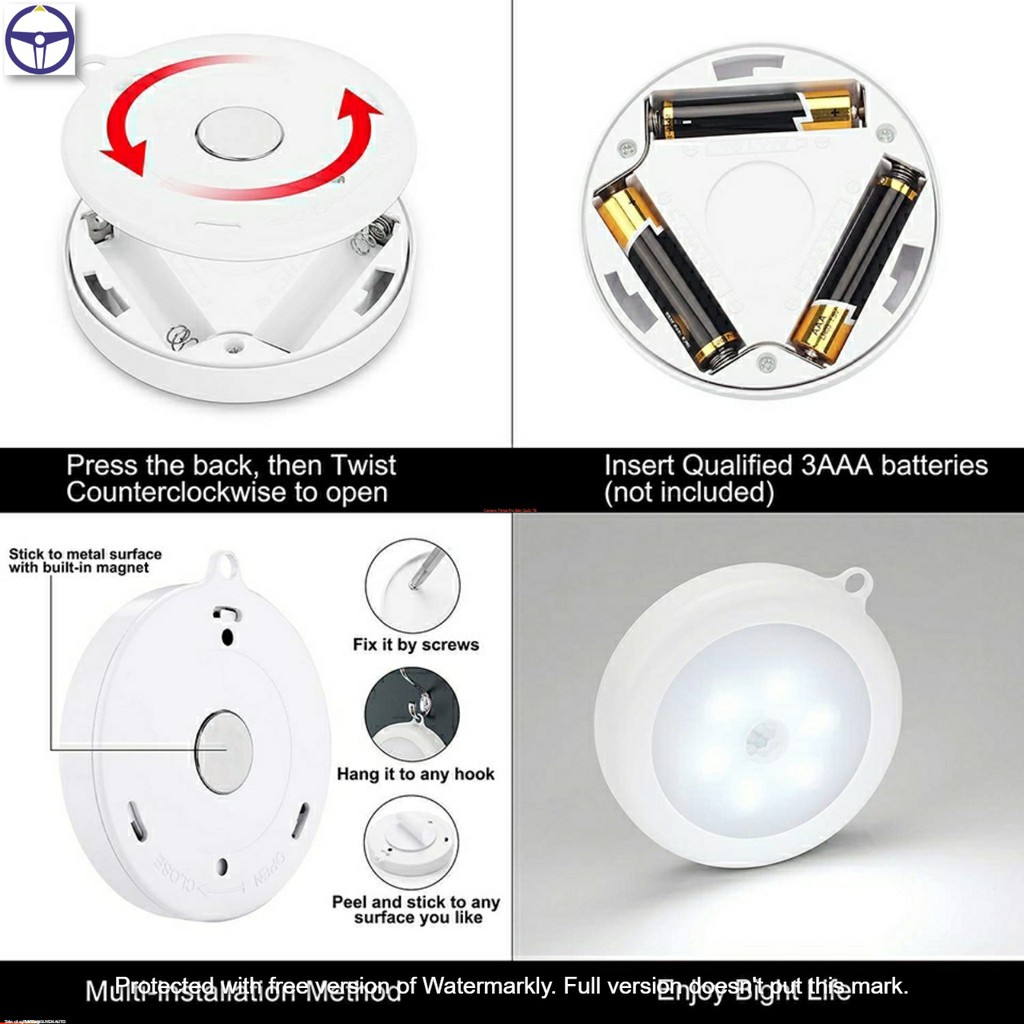 Đèn Led cảm biến chuyển động không dây đèn trợ sáng ô tô, xe hơi cầu thang và nhiều vị trí khác