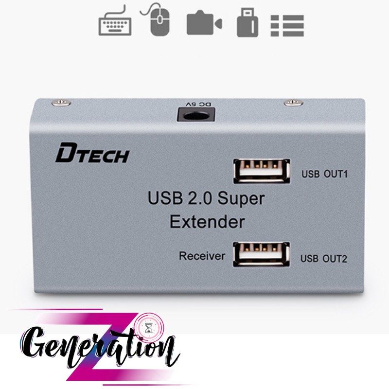 BỘ NỐI DÀI USB 2.0 RA LAN 50M DTECH (DT-7014A)