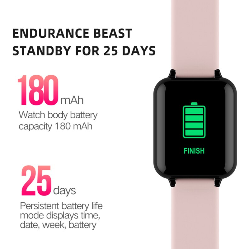 B57 Smart Watch Heart Rate Monitor Blood Pressure Blood Oxygen Sports Smartwatches For IOS Android