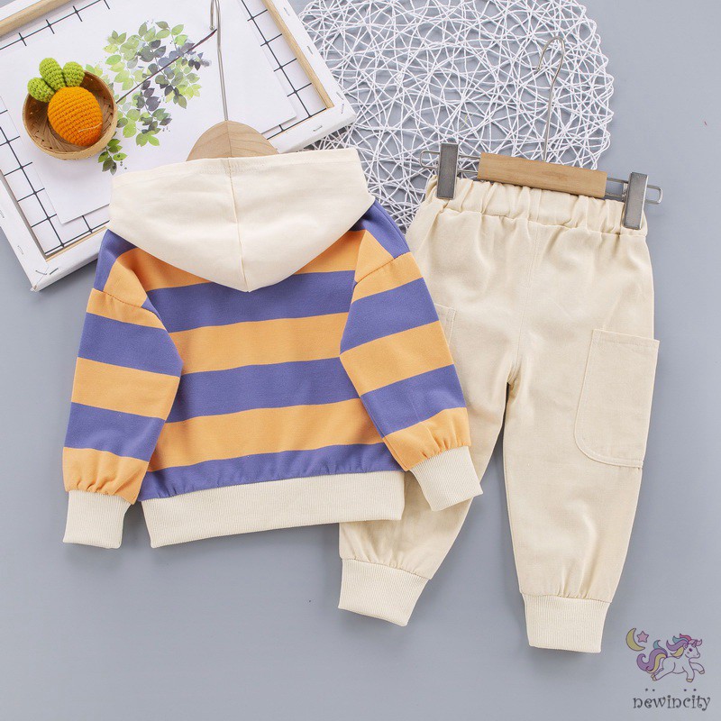 Set Áo Thun In Hình Khủng Long + Quần Dài Xinh Xắn Cho Bé Trai