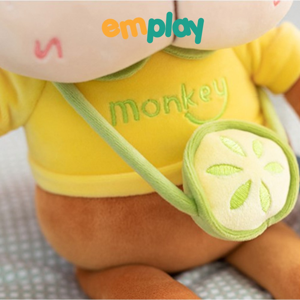 Gấu bông hình chú khỉ Emplay thiết kế vải nhung mềm mịn co giãn 4 chiều an toàn cho bé size 60cm