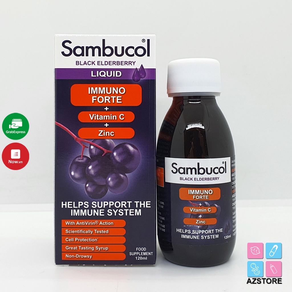 Siro tăng đề kháng Sambucol Black Elderberry Liquid : Anh