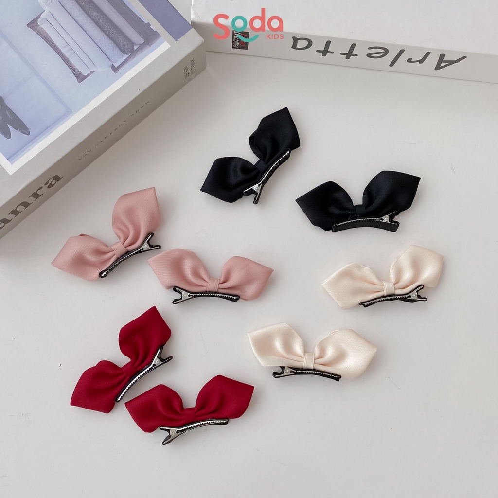 Sét 2 kẹp nơ đứng trơn (Ảnh thật)