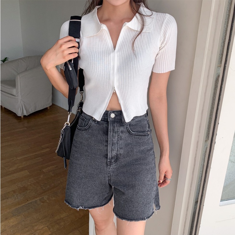 Áo Len Khóa Hai Đầu ENVYLOOK Like Knit Collar GomiMall