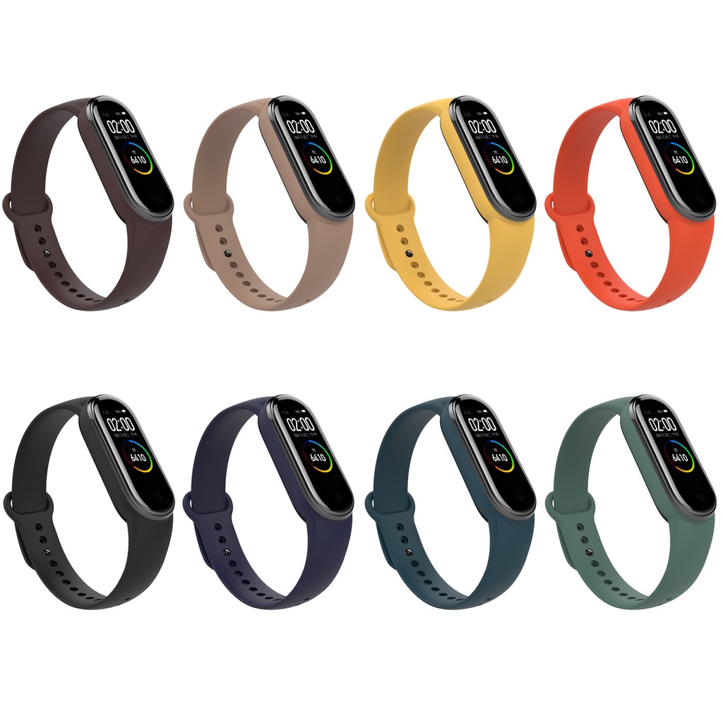 Dây Đeo Silicone 2 1 Thay Thế Cho Xiaomi Mi Band 7 6 5 4 3