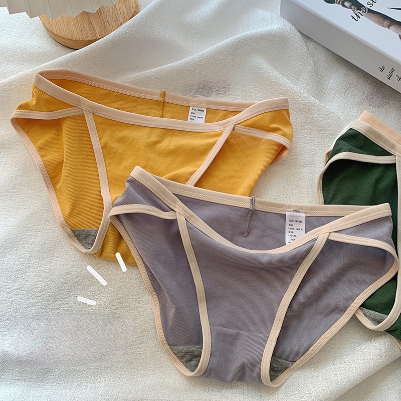 Quần Lót cotton Lưng Thấp Màu Kẹo Gợi Cảm Thoáng Khí Cho Nữ