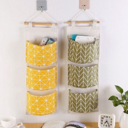 Túi treo tường trang trí 3 ngăn tiện dụng