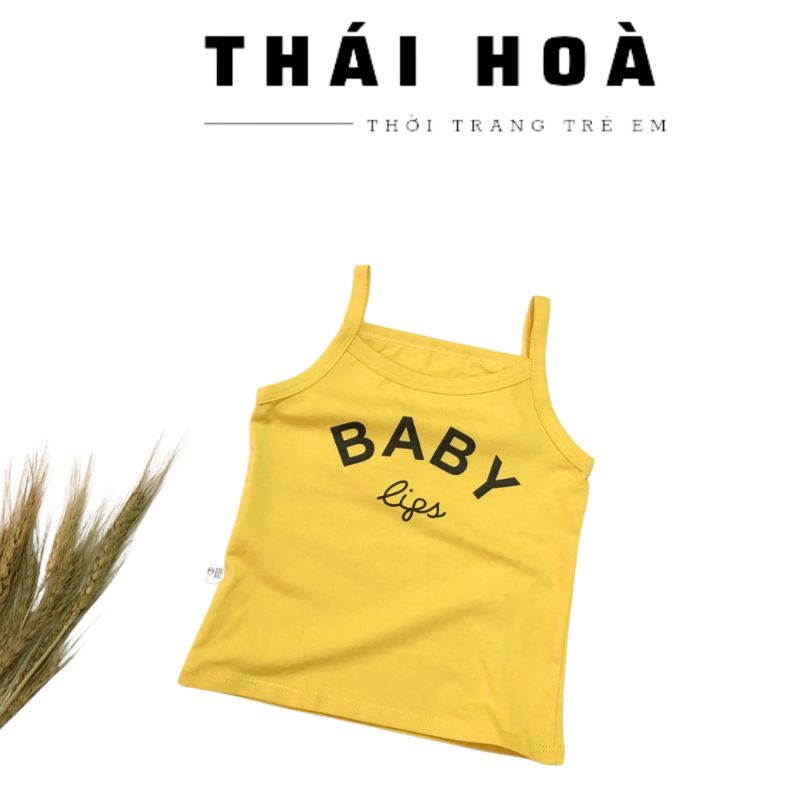 Áo dây cho bé gái  COTTON 4 CHIỀU  áo 2 dây bé gái 1_5 tuổi chất mềm mịn