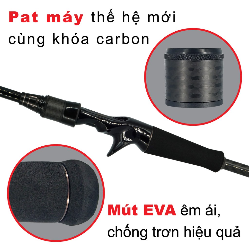 CẦN CÂU LURE MÁY NGANG FALCHION  /CẦN FALCHION TORAY HIGH CARBON  ĐỒ CÂU CHA GIÀ VLOGS