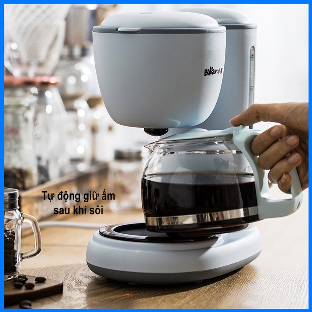 Máy pha cafe Bear chính hãng - Máy pha trà tự động, trà chiều - Dễ vệ sinh, giữ ấm - Bảo hành toàn quốc