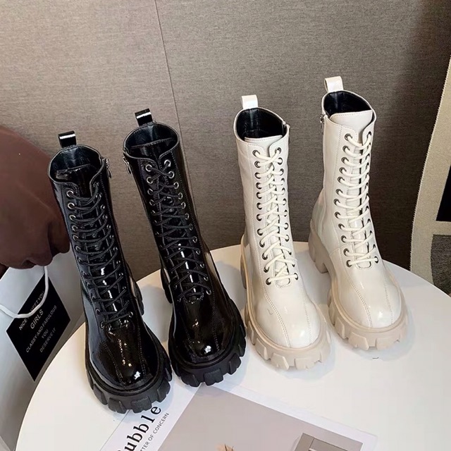 Boots cao cổ nữ Ulzzang có khoá kéo cạnh thời thượng Quảng Châu | BigBuy360 - bigbuy360.vn