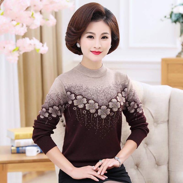 Áo len trung niên may mắn size m-4xl