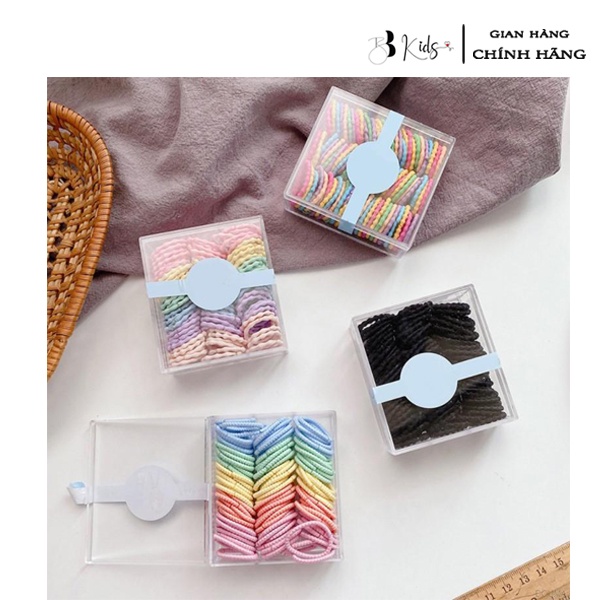 Hộp Chun Buộc Tóc BB Kids 90 Chi Tiết Nhiều Màu