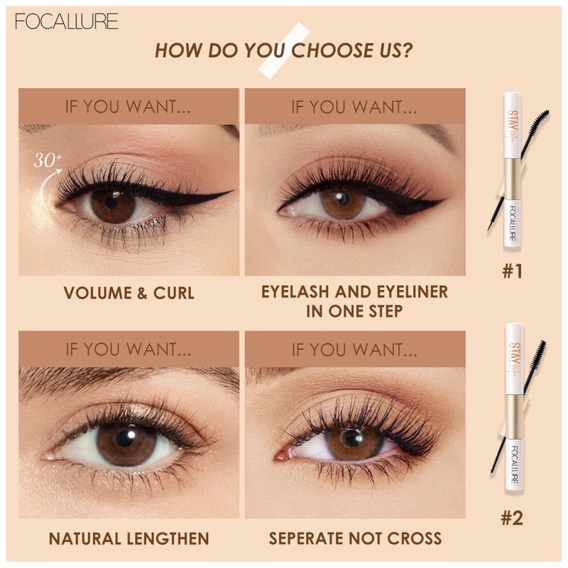 (HỎA TỐC)Chuốt Mascara 2 đầu FOCALLURE tiện lợi | BigBuy360 - bigbuy360.vn