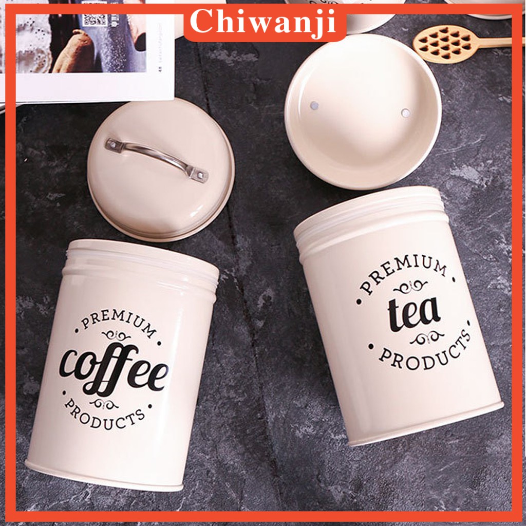 Bộ 3 Hộp Đựng Trà, Cà Phê Phong Cách Retro