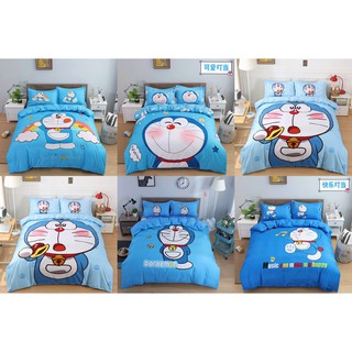 Các bộ chăn ga gối drap giường cotton tina mẫu doremon cho bé hàng cao cấp - Ngân Khánh Bedding