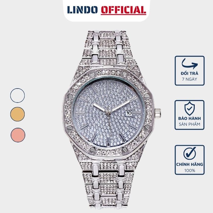 Đồng hồ đeo tay nam nữ đẹp đính đá D-ZINER DZ2233 chính hãng thời trang giá rẻ - LINDO