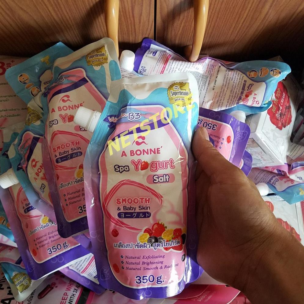 Nhập INCU16APR giảm 20K đơn 50K_ Muối tắm sữa bò tẩy da chết cực mịn da A Bonne Spa Milk Salt 350gr - Chuẩn Thái | BigBuy360 - bigbuy360.vn