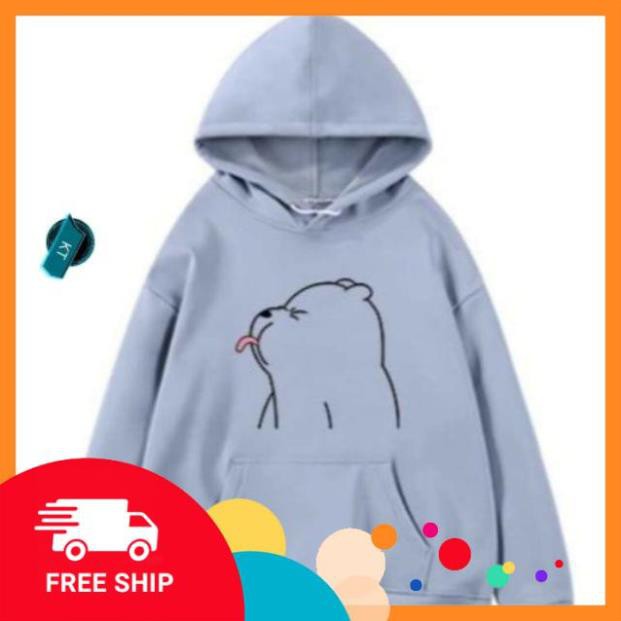 FREESHIP - XẢ KHO CẮT LỖ Áo hoodie gấu lè lưỡi_KM