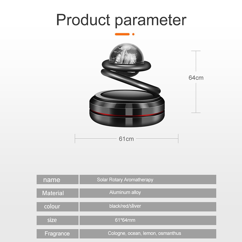 Nước Hoa Xoay Năng Lượng Mặt Trời Hương Thơm Lâu Cao Cấp Sang Trọng Trang Trí Xe Hơi