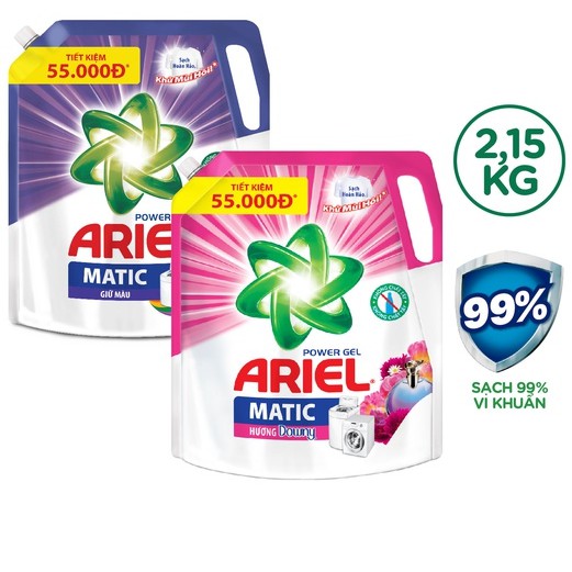 [ GIÁ HỦY DIỆT ]  Ariel Matic nước giặt Túi 2.15kg