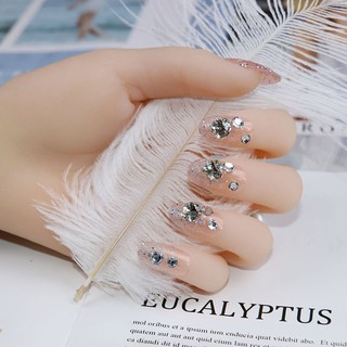 Set 24 móng tay giả đính đá cho cô dâu