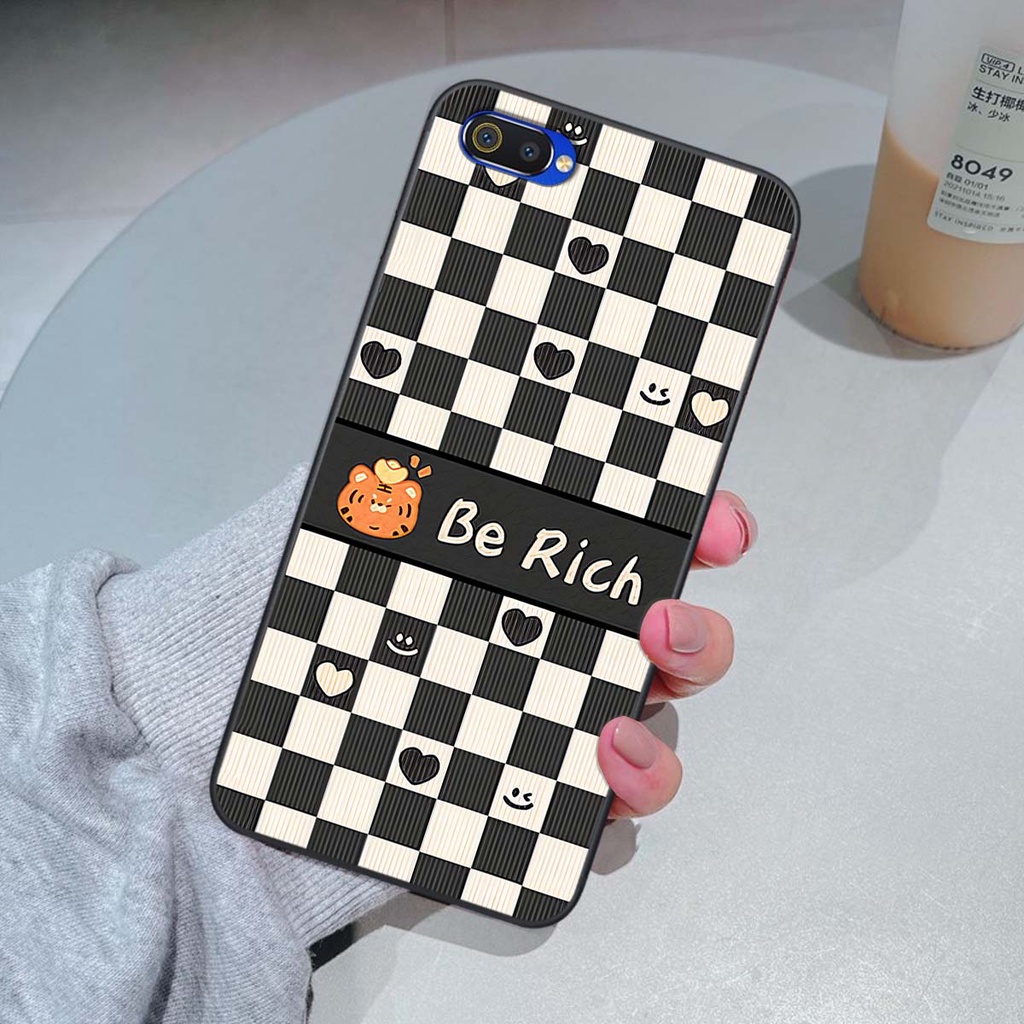 Ốp Realme C1 / C2 gấu Bear rick caro vuông thời trang siêu đẹp