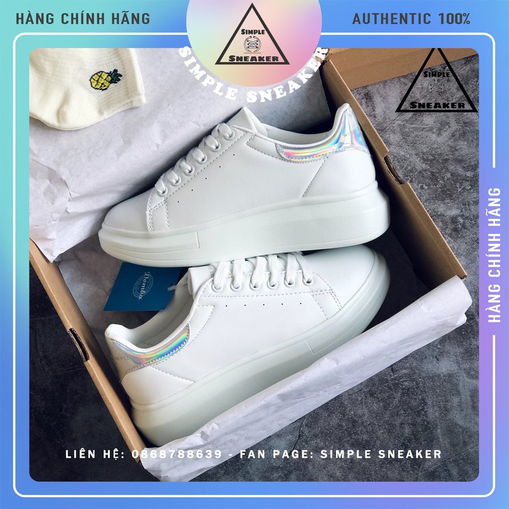 Giày Domba Sneaker Thể Thao Nữ FREESHIP Domba High Point Gót Hologram Chính Hãng- Giày Domba Hàn Quốc- Simple Sneaker