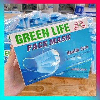 Khẩu trang y tế 3d ⚡freeship⚡khẩu trang y tế 4 lớp kháng khuẩn green life
