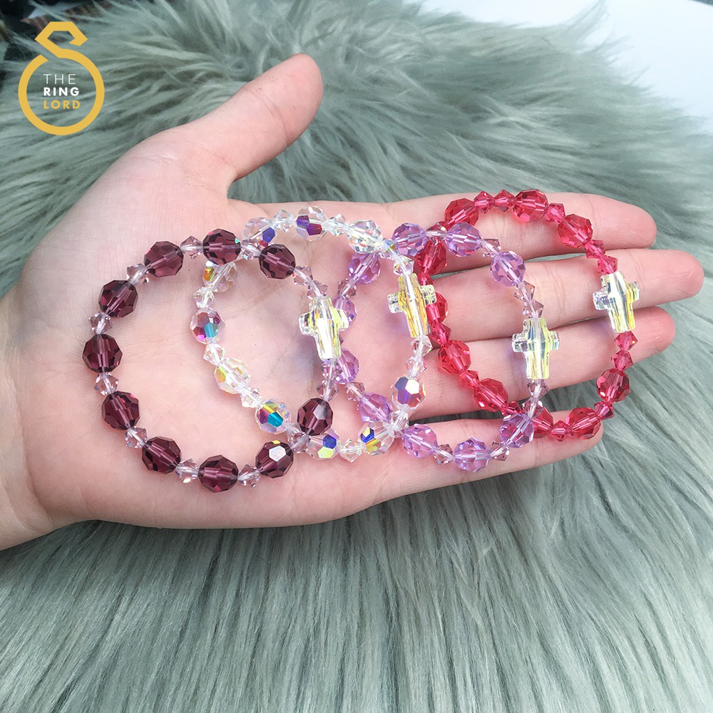 Vòng Chuỗi Mân Côi pha lê SWAROVSKI hạt 8mm - Bảo hành thay dây miễn phí | TheRingLord