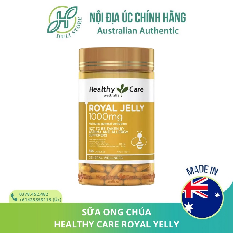 Sữa ong chúa Healthy Care Royal Jelly 365 viên