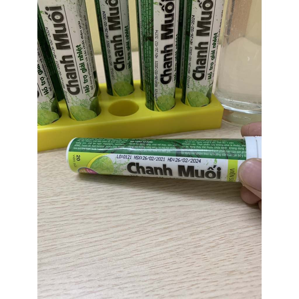 Viên sủi chanh muối hỗ trợ giải nhiệt giúp bổ sung khoáng chất và vitamin . | Thế Giới Skin Care