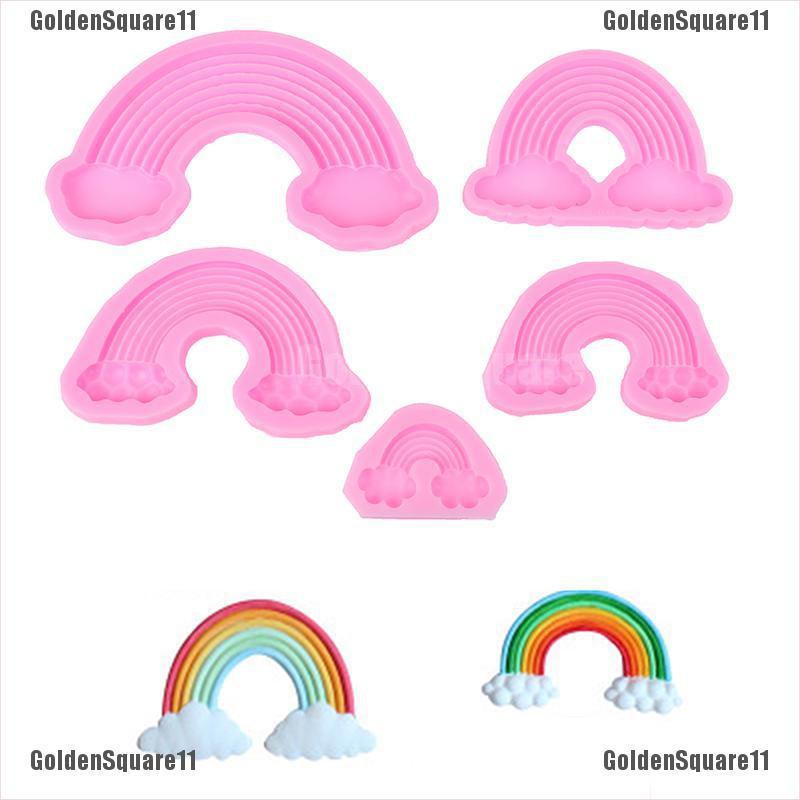 Khuôn silicone Tạo Hình Cầu Vồng Trang Trí Bánh