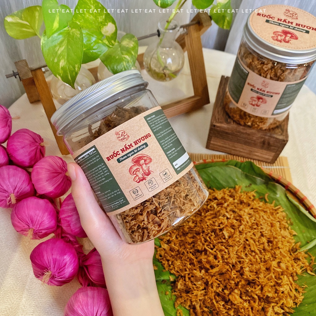 Ruốc Nấm Hương Chay Nhà Làm  Chà Bông Nấm Hương 300Gr