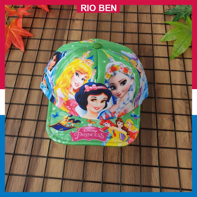 Nón kết bé gái thời trang, in 3d hình công chúa, bé từ 2-5 tuổi RBN061