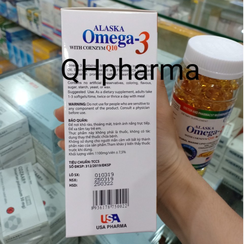 Viên uống ALASKA OMEGA 3 lọ 100 viên giúp tăng cường thị lực