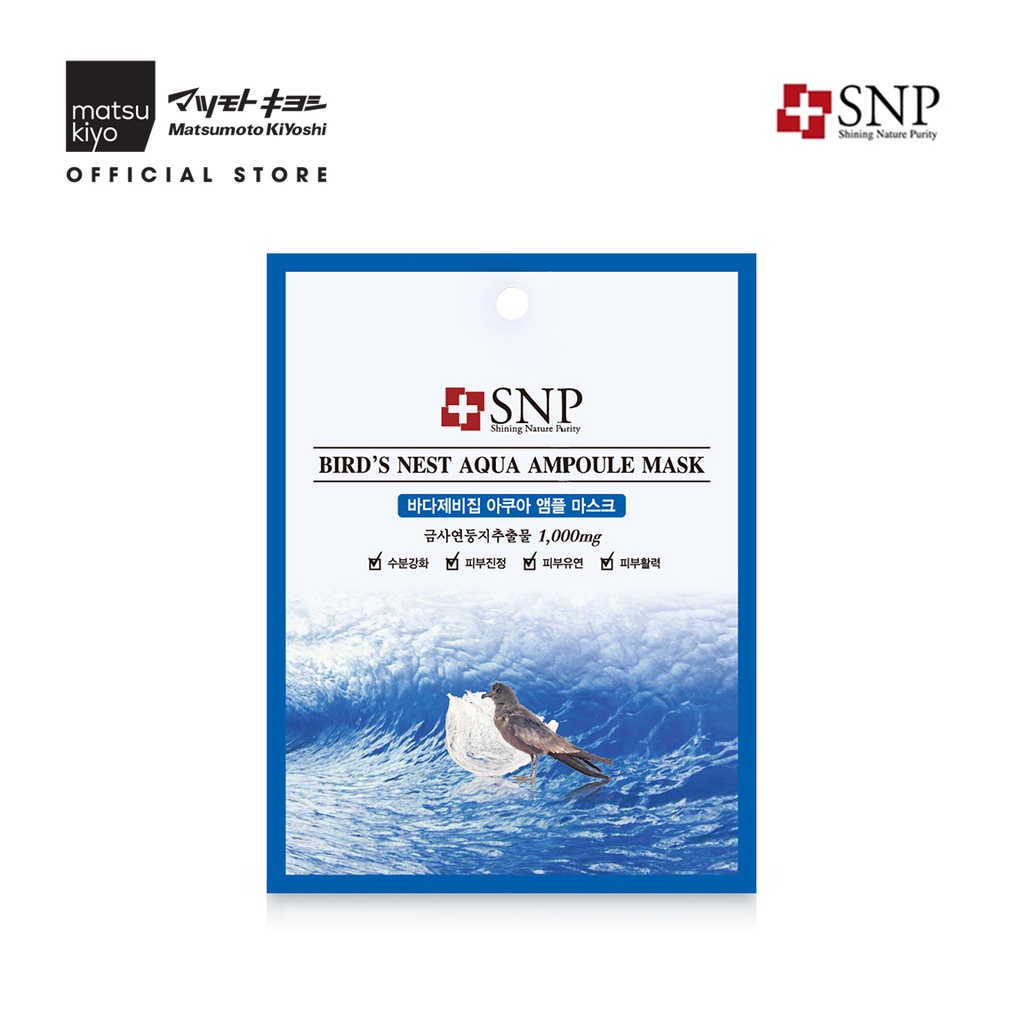 Mặt nạ tinh chất SNP 25ml Matsukiyo - Collagen vàng/Kim cương/Tổ yến/Ngọc trai đen/Than hoạt tính/Ngọc bích