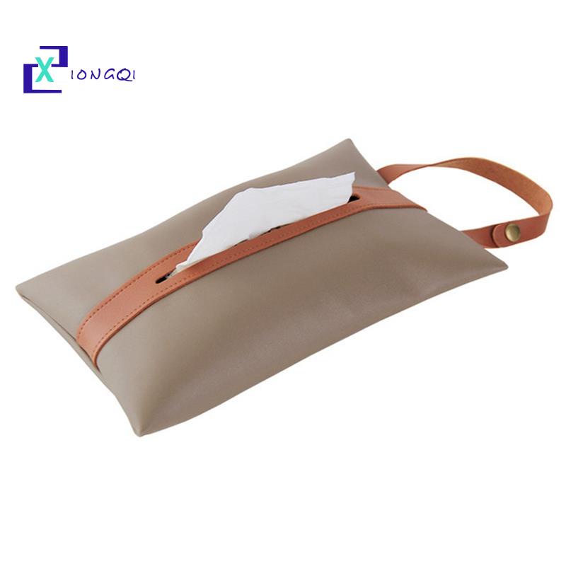 Hộp đựng khăn giấy bằng da PU có móc treo tiện dụng