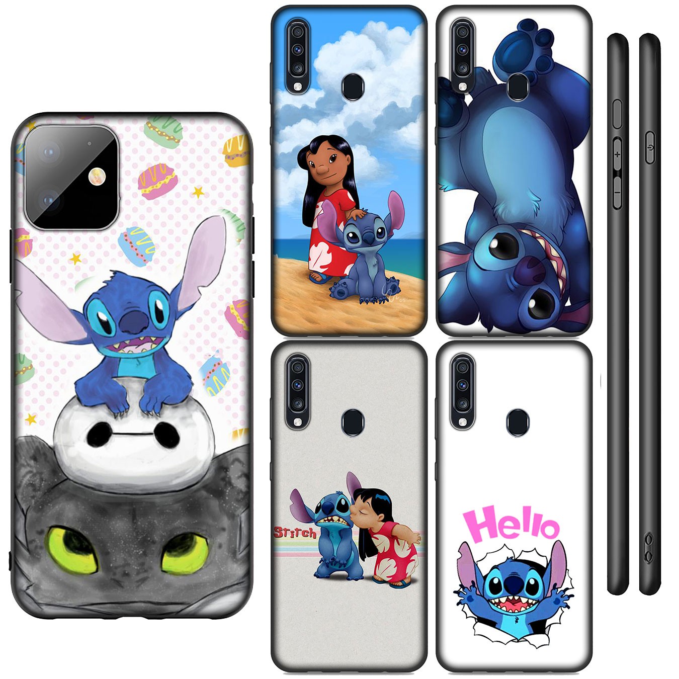 Samsung Galaxy S21 Ultra S8 Plus F62 M62 A2 A32 A52 A72 S21+ S8+ S21Plus Casing Soft Silicone H26 cute cartoon Lilo Stitch Phone Case